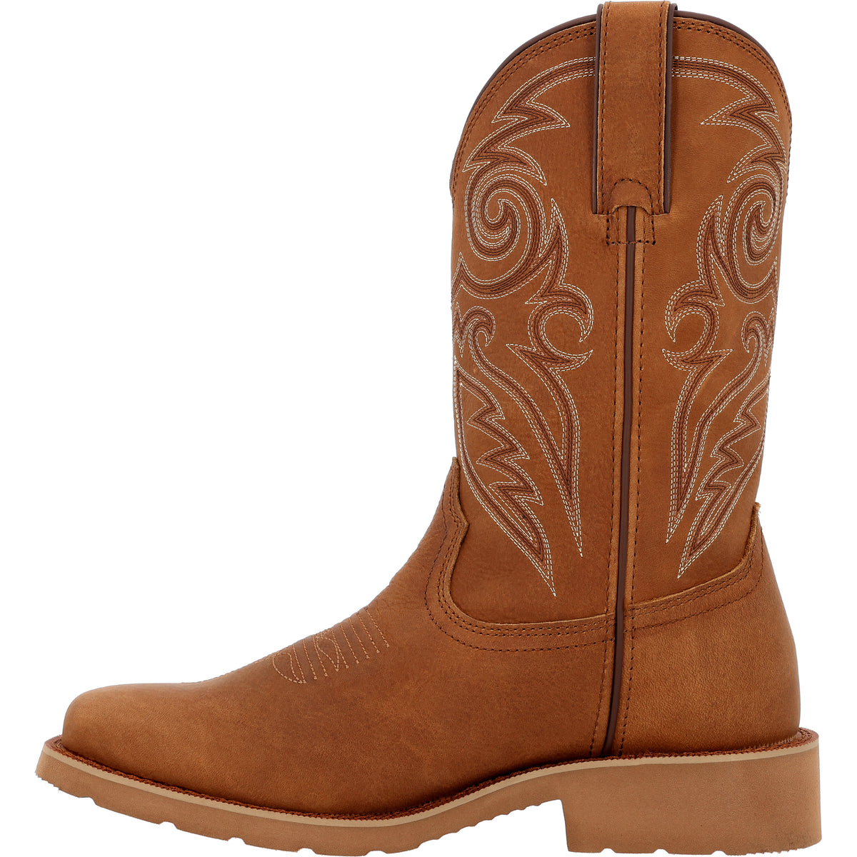 Rocky Men's Monocrepe  12" Waterproof Leather Western Boo In Cognac W