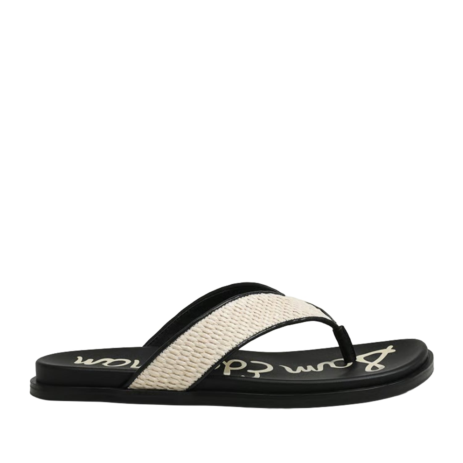 Sam Edelman Women's Lila in Linen Black and Raffia