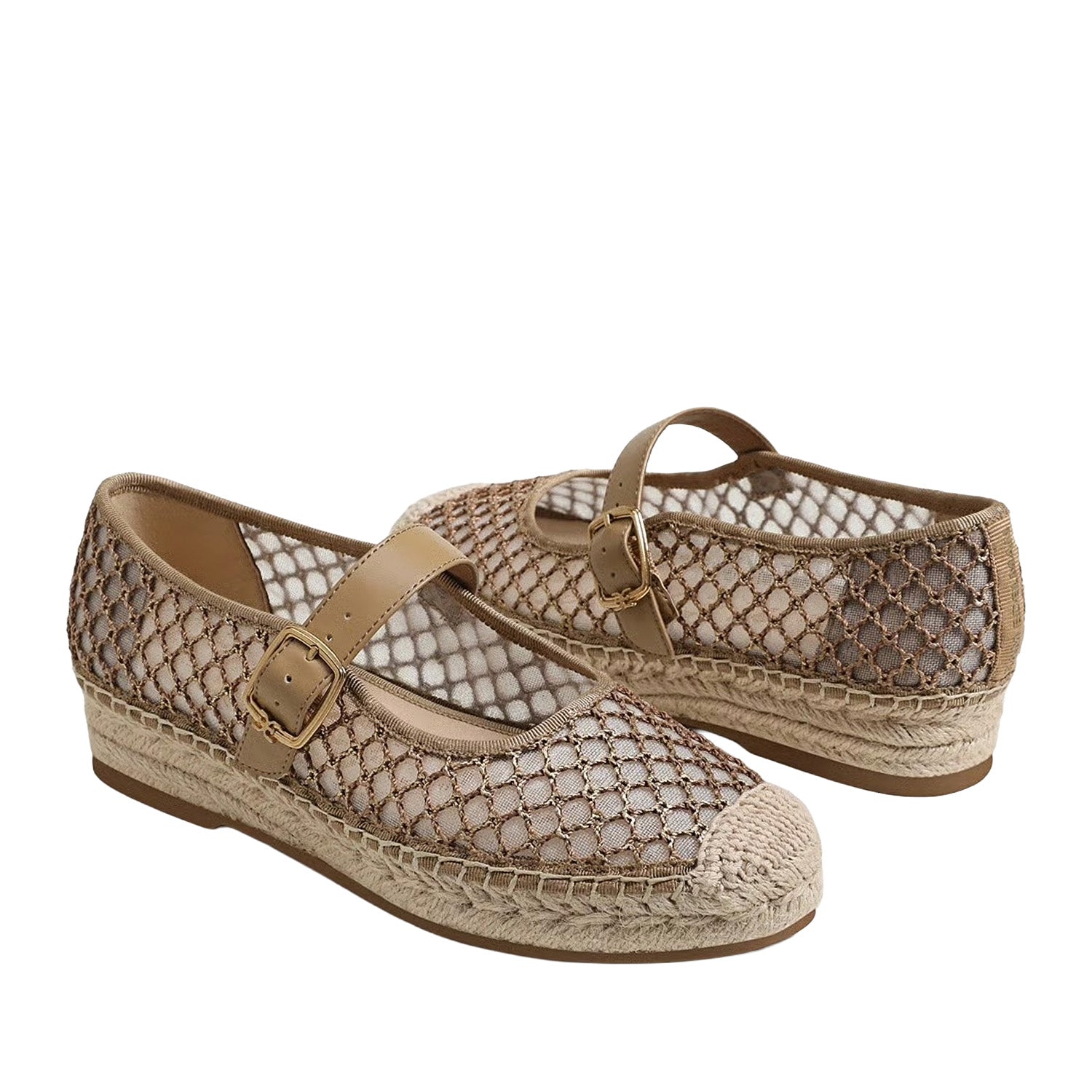 Sam Edelman Women's Mackie Mesh in Brushed Gold/Cyprus Tan