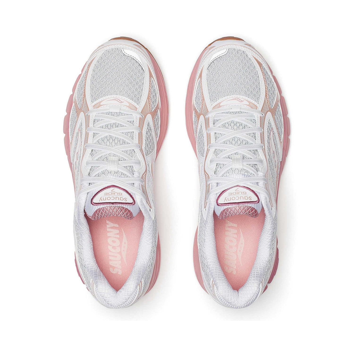 Saucony Women Progrid Guide 7 in White/Peach