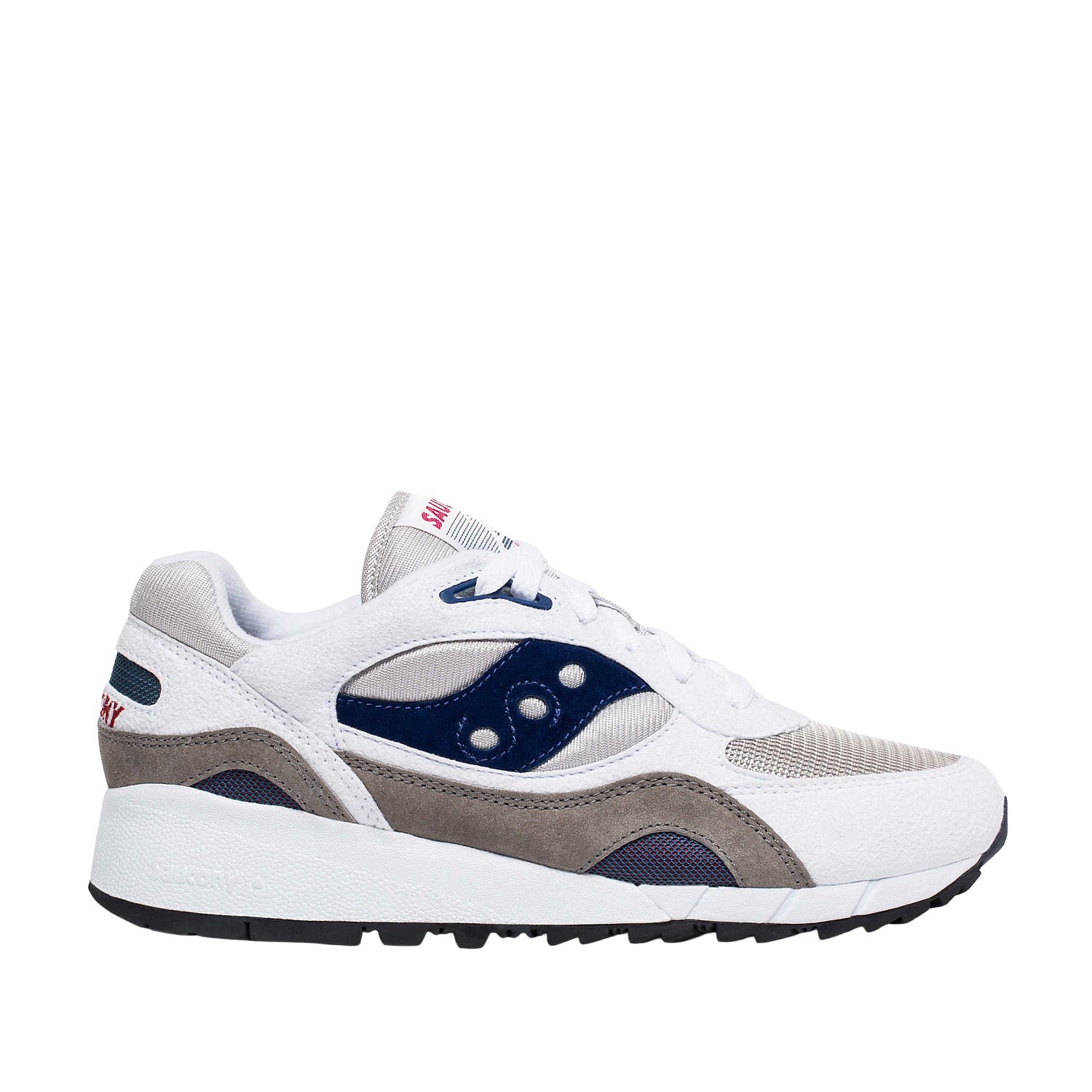 Saucony Unisex Shadow 6000 in White/Grey/Navy