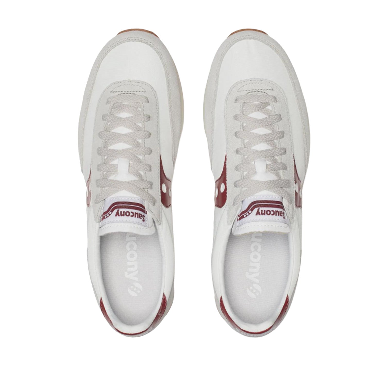 Saucony Unisex Trainer 80 in White/Maroon