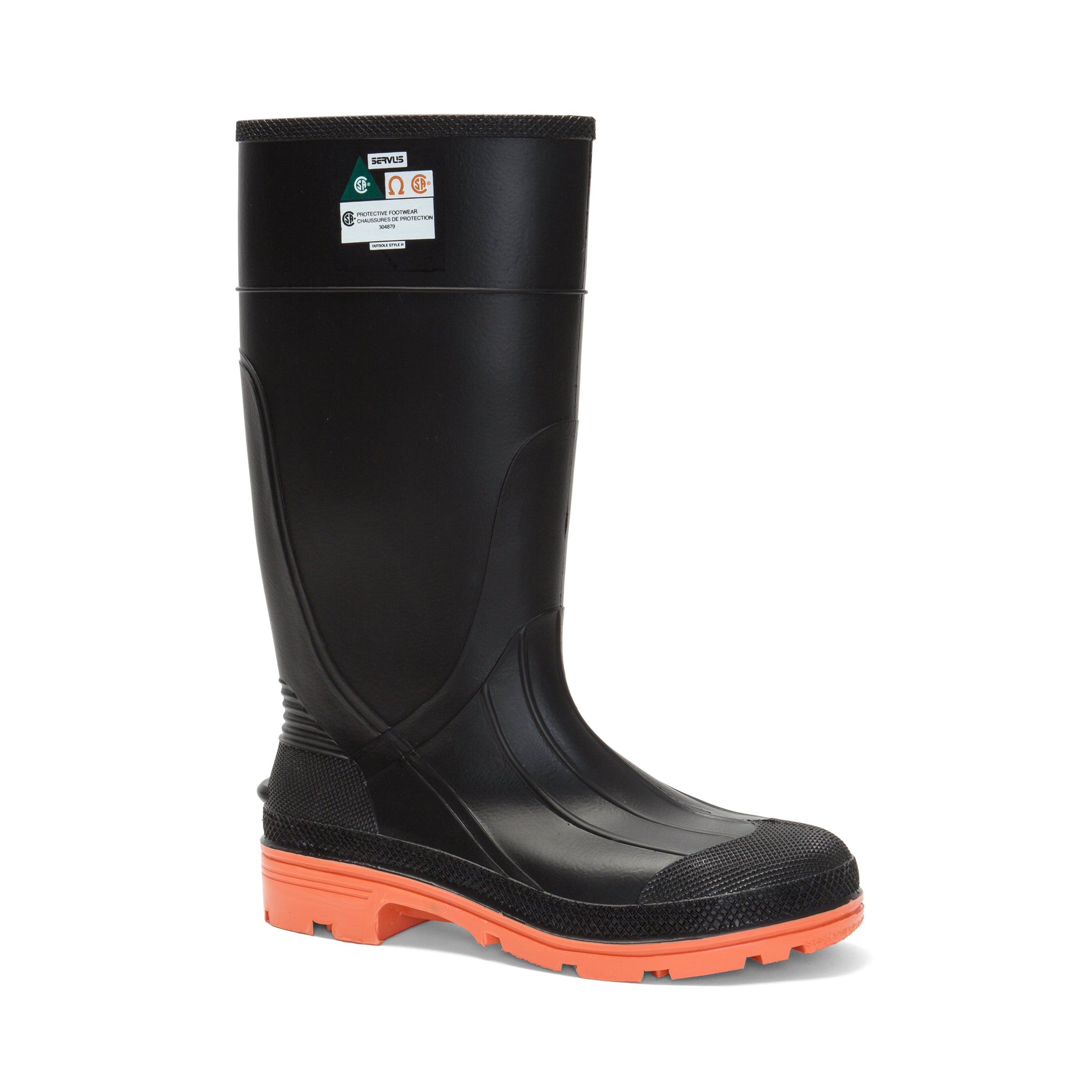 Servus Men's 75145C Pvc Injected Molded Men In Black/Orange M