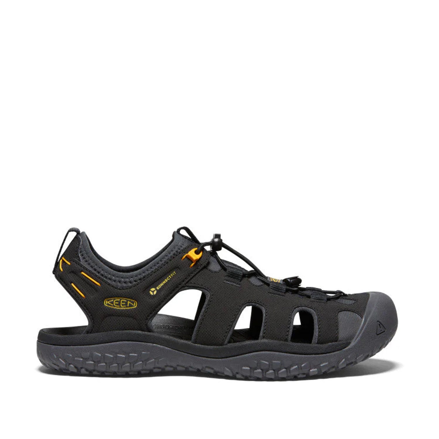 Keen Men's Solr Sandal in Black/Gold