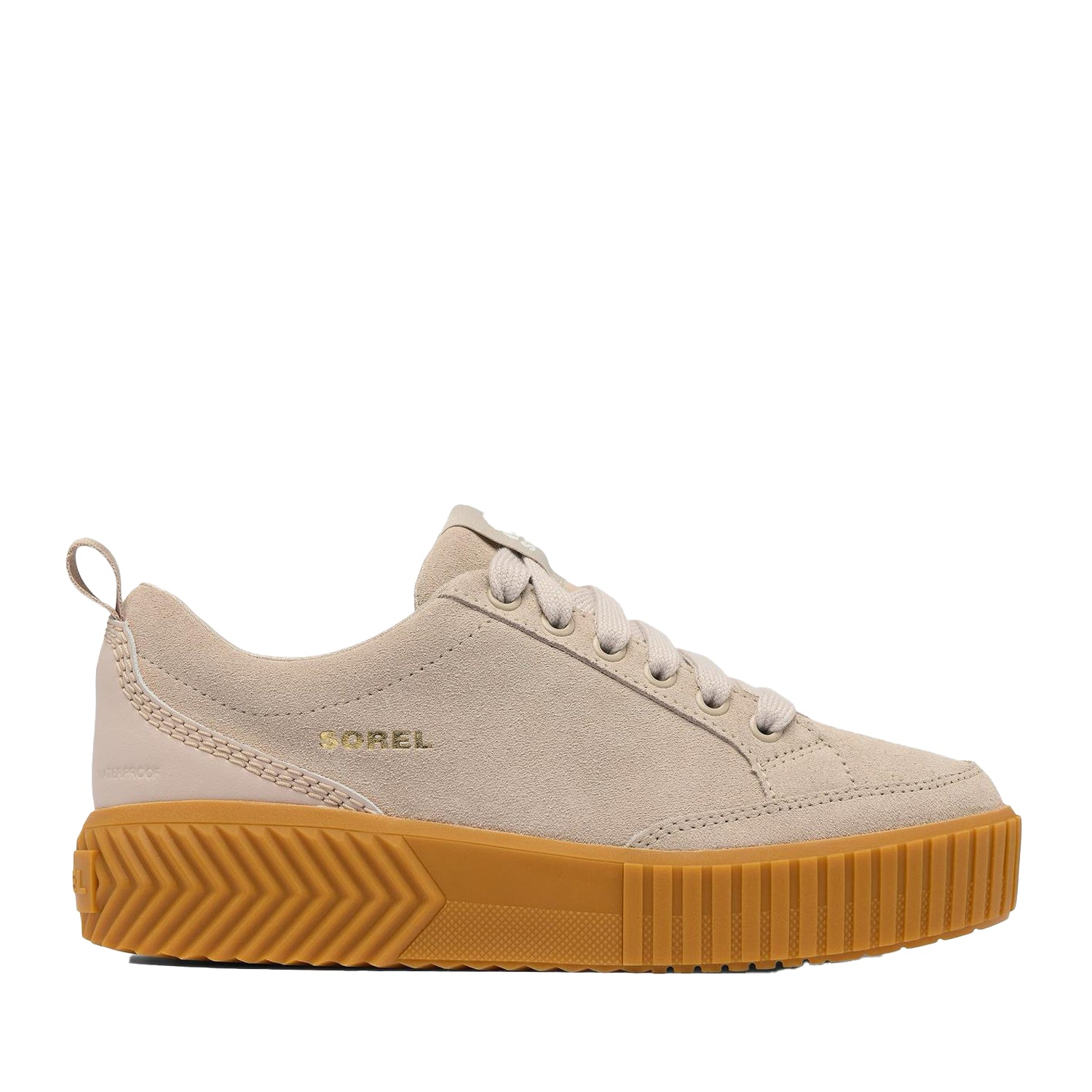 Sorel Women's Ona Ave Low Sneaker WP in Crushed Clay/Gum