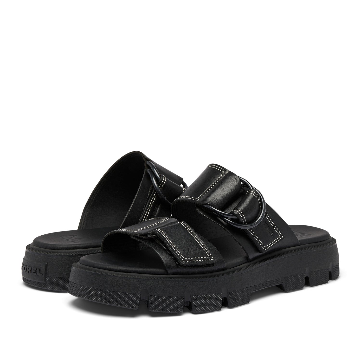Sorel Women's Rein CB Slide Sandal in Black