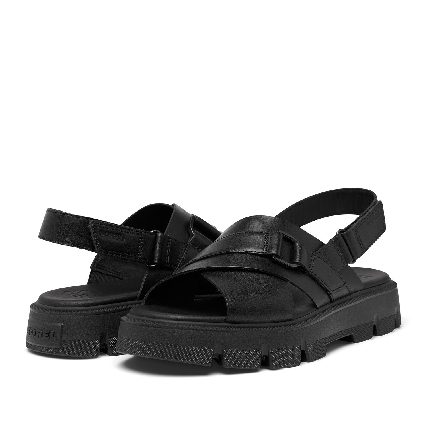 Sorel Women's Rein CB Crisscross Sandal in Black
