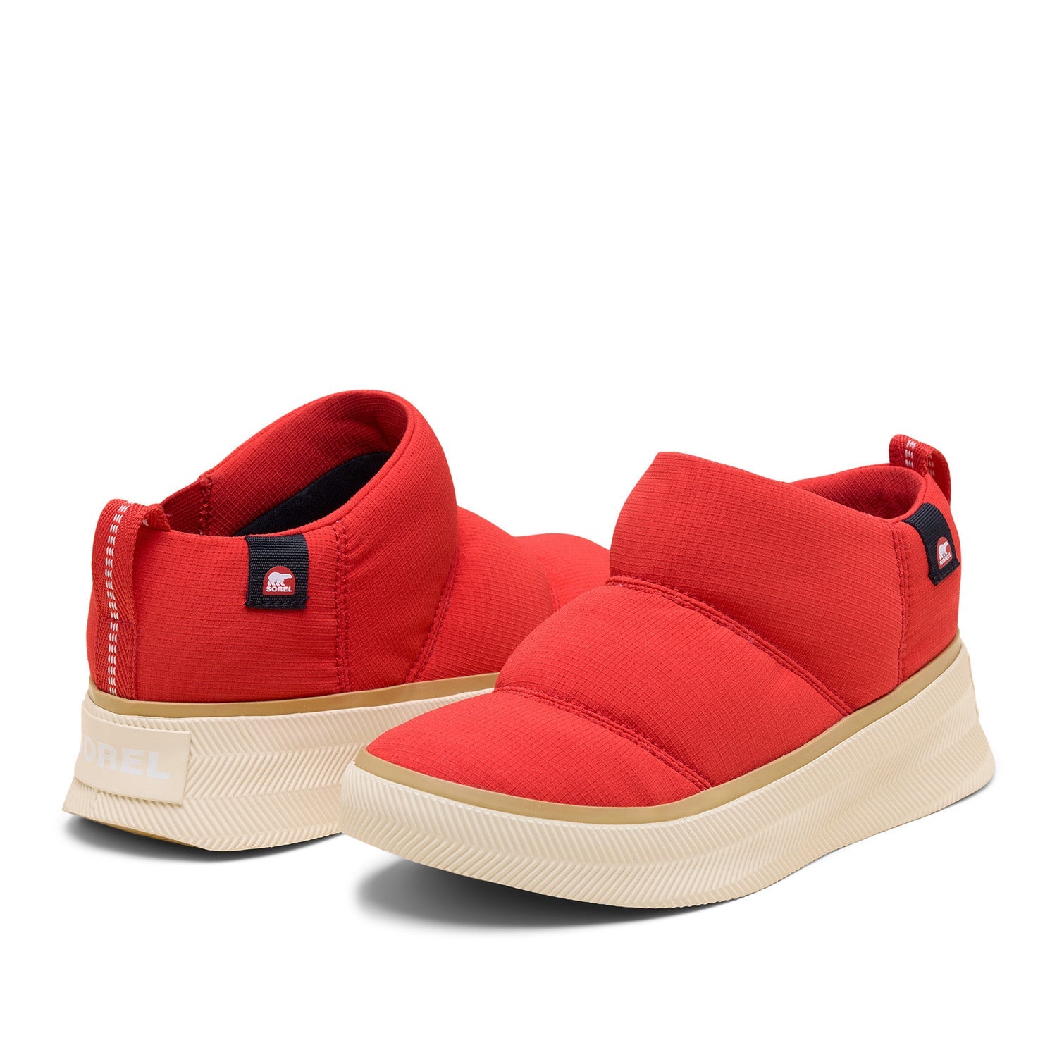 Sorel Women's Out N About IV Mini Puffy in Bright Red/Honey White