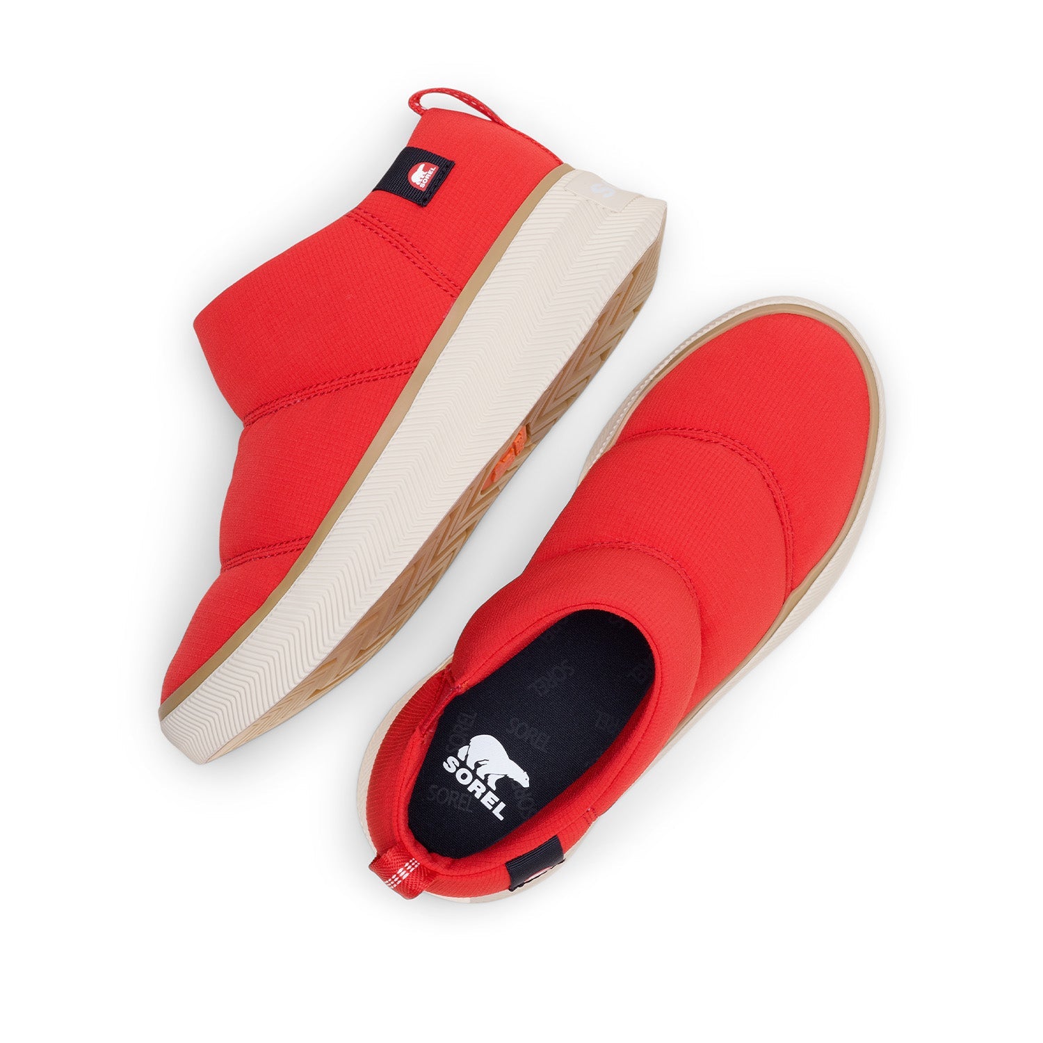 Sorel Women's Out N About IV Mini Puffy in Bright Red/Honey White