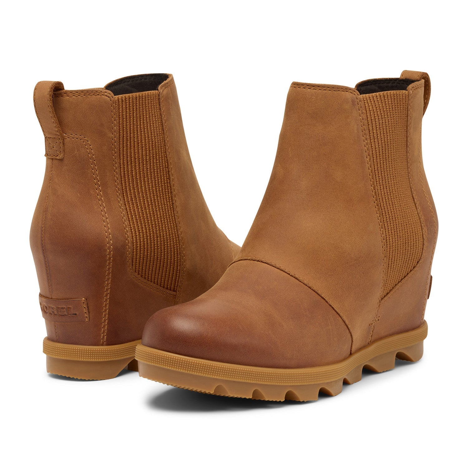 Sorel Women's Joan Rhapsody Chelsea Wedge in Velvet Tan/Gum