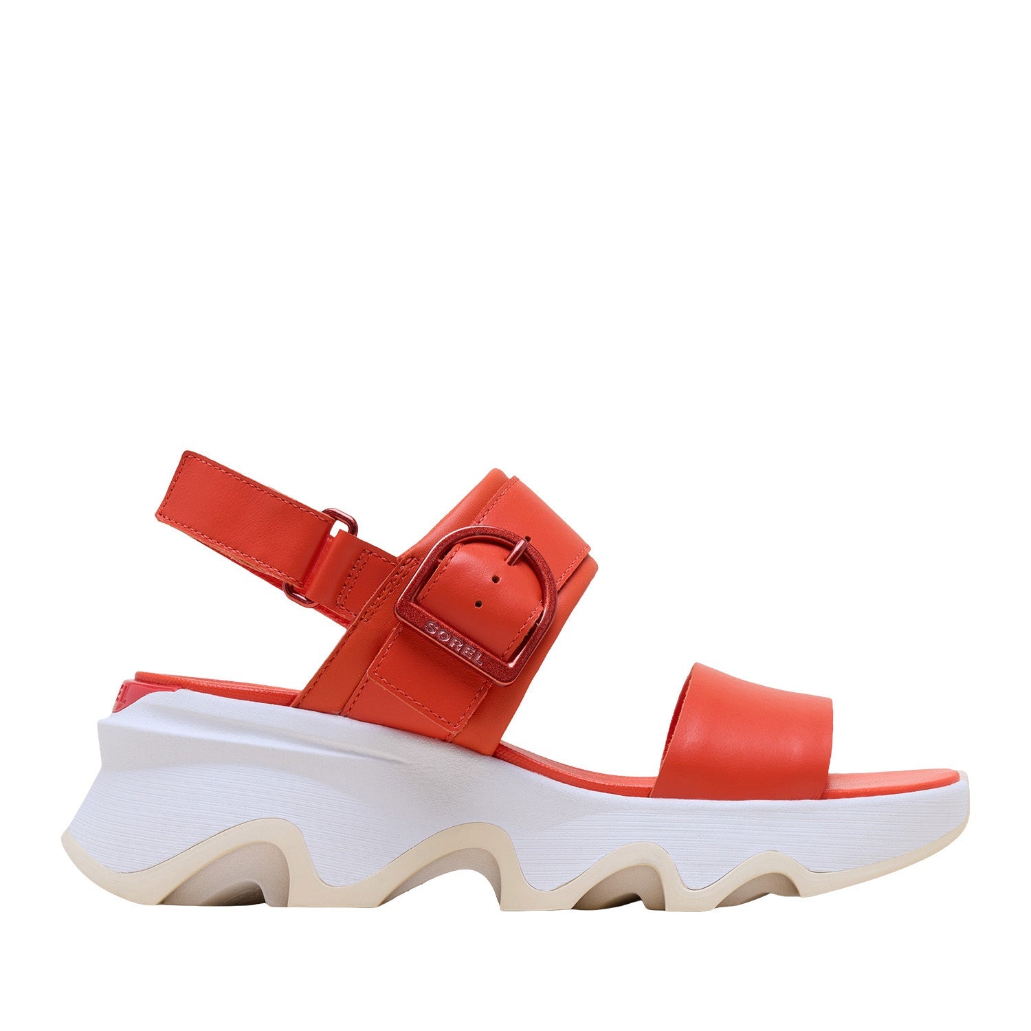 Sorel Women's Kinetic Impact Wedge in Crimson Fire/Honey White