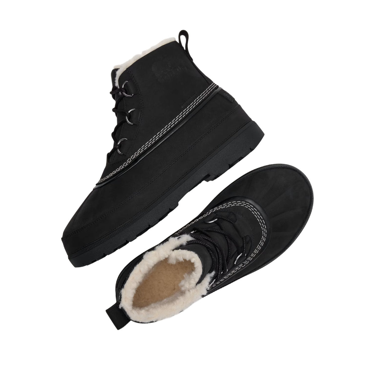 Sorel Men's Ambler Fireside Chukka WP in Black/Dark Stone