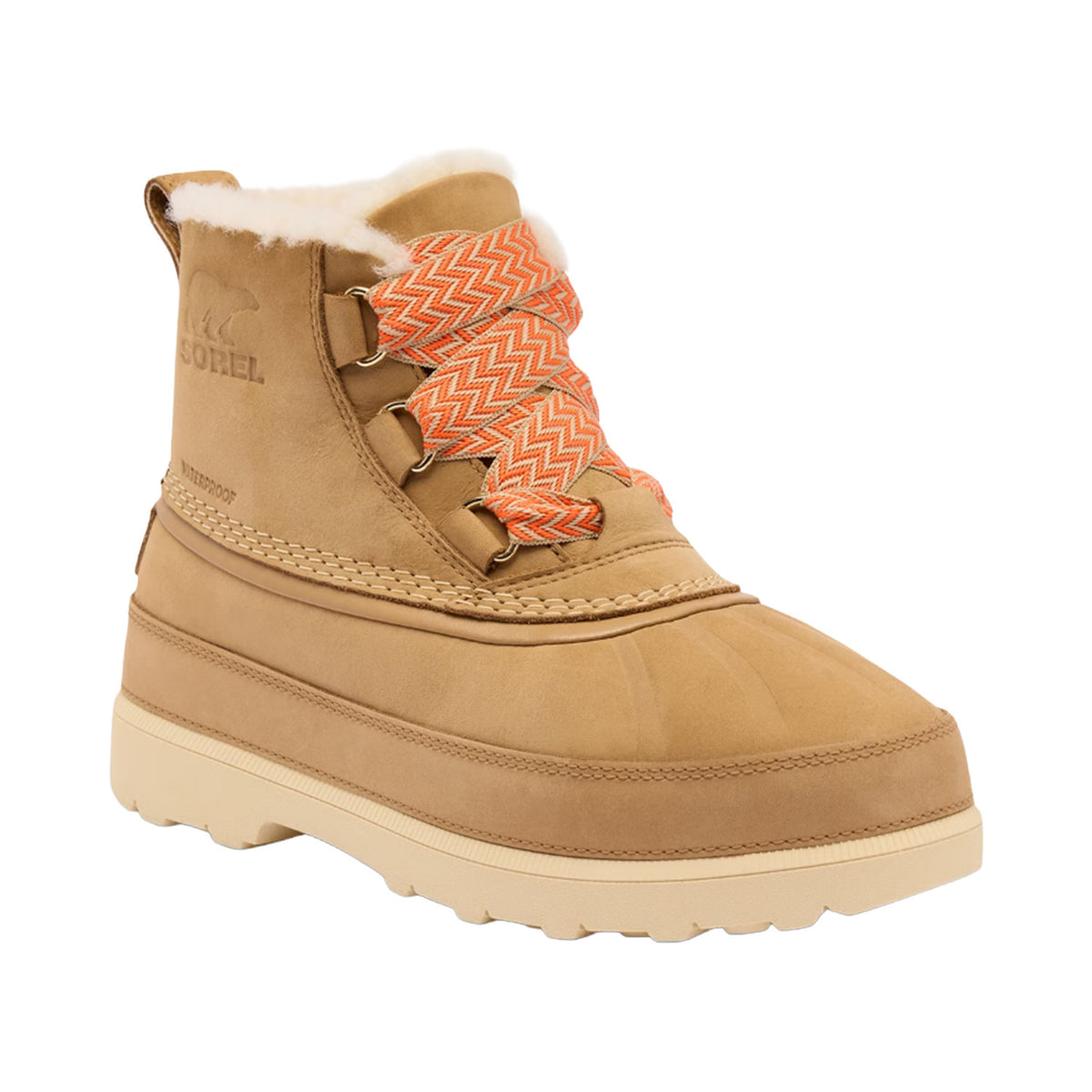 Sorel Women's Ambler Fireside Chukka WP in Caribou Buff/Caribou Beige