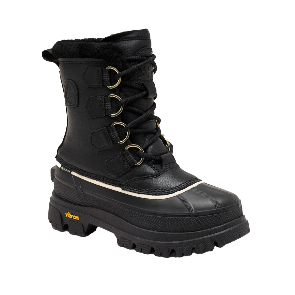 Sorel Women's Caribou Horizon GTX in Black/Honey White
