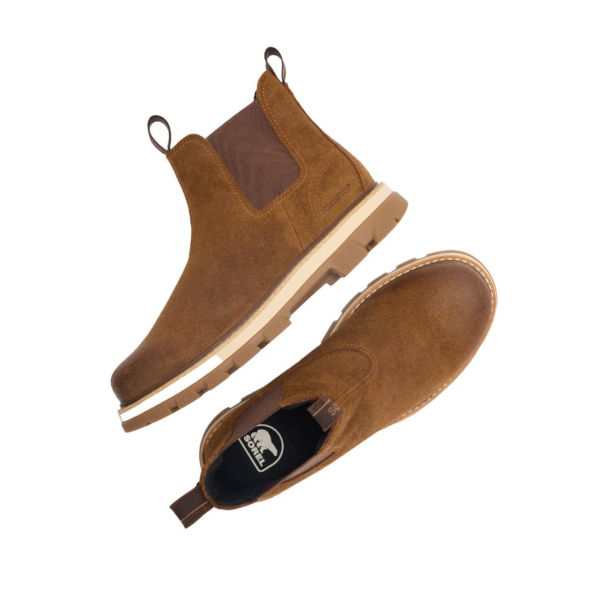Sorel Men's Lark-47 Chelsea WP in Velvet Tan/Tobacco