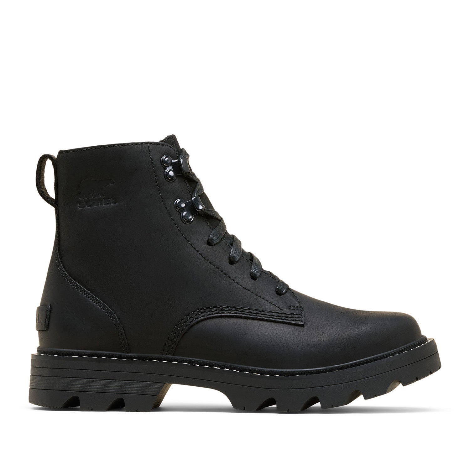 Sorel Women's Revel Road, Boot Lace Wp in Black/Black