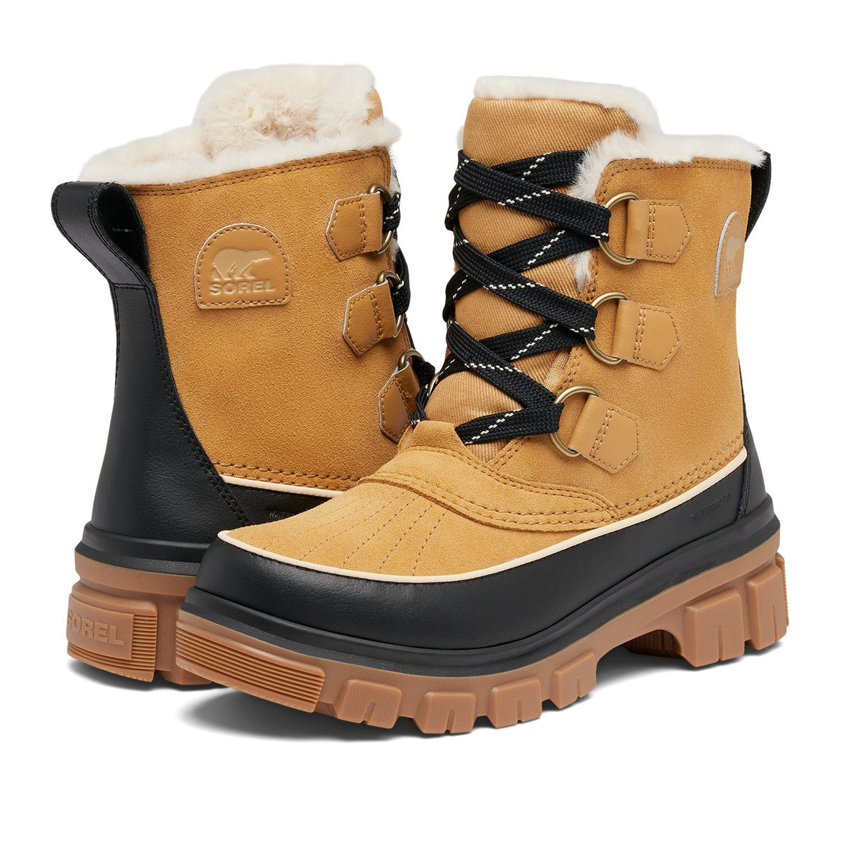 Sorel Women's Tivoli V Wp in Curry/Black