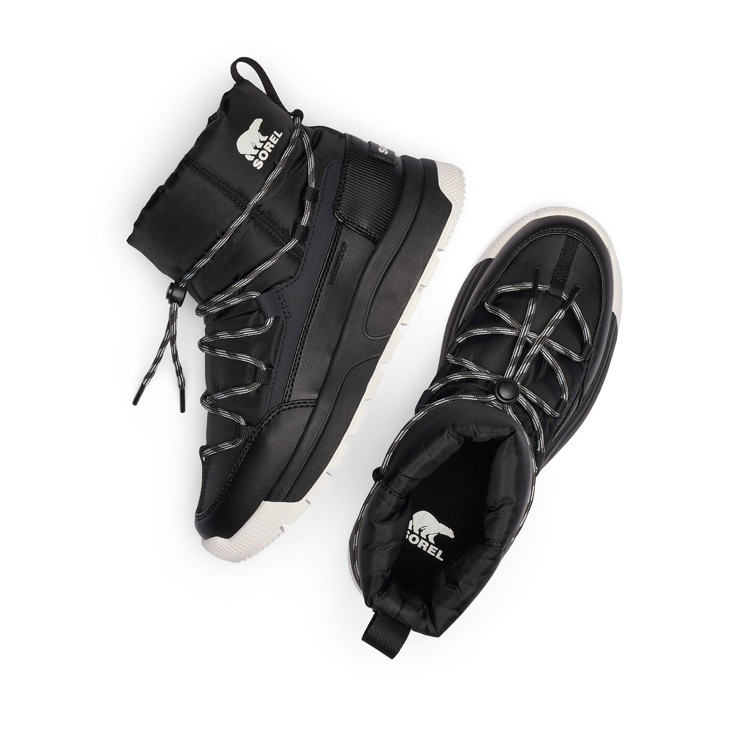 Sorel Women's Whitney Iii Slip-on Wp in Black/Sea Salt