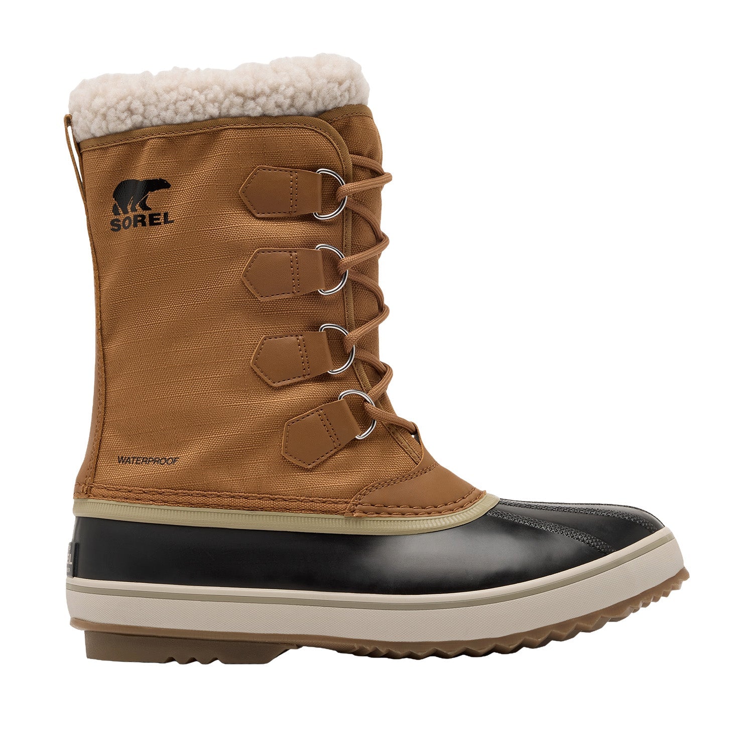 Sorel Men's 1964 Pac Nylon WP in Camel Brown/Black