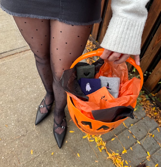 Floof Halloween Socks in Orange Pumpkin