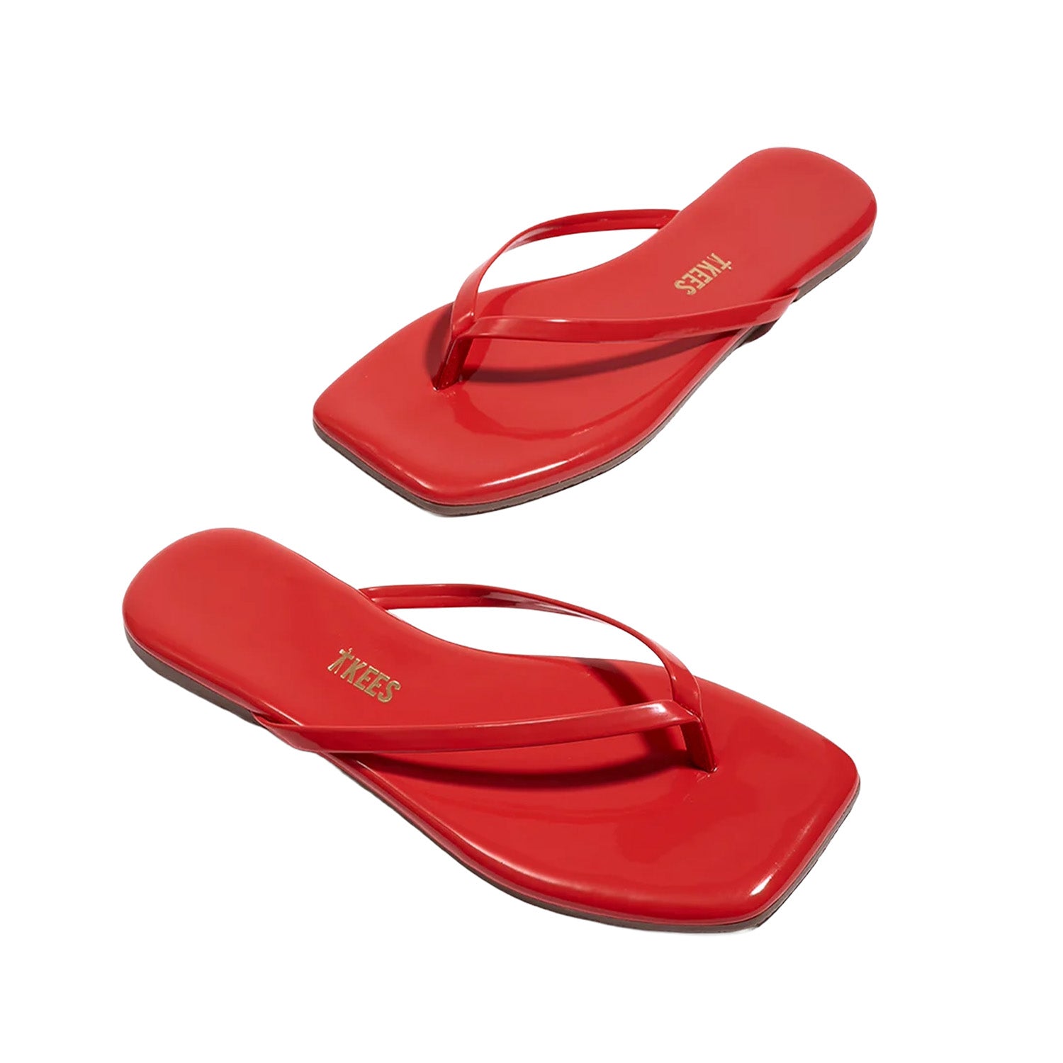 TKEES Women's Square Toe Lily in Red Gloss