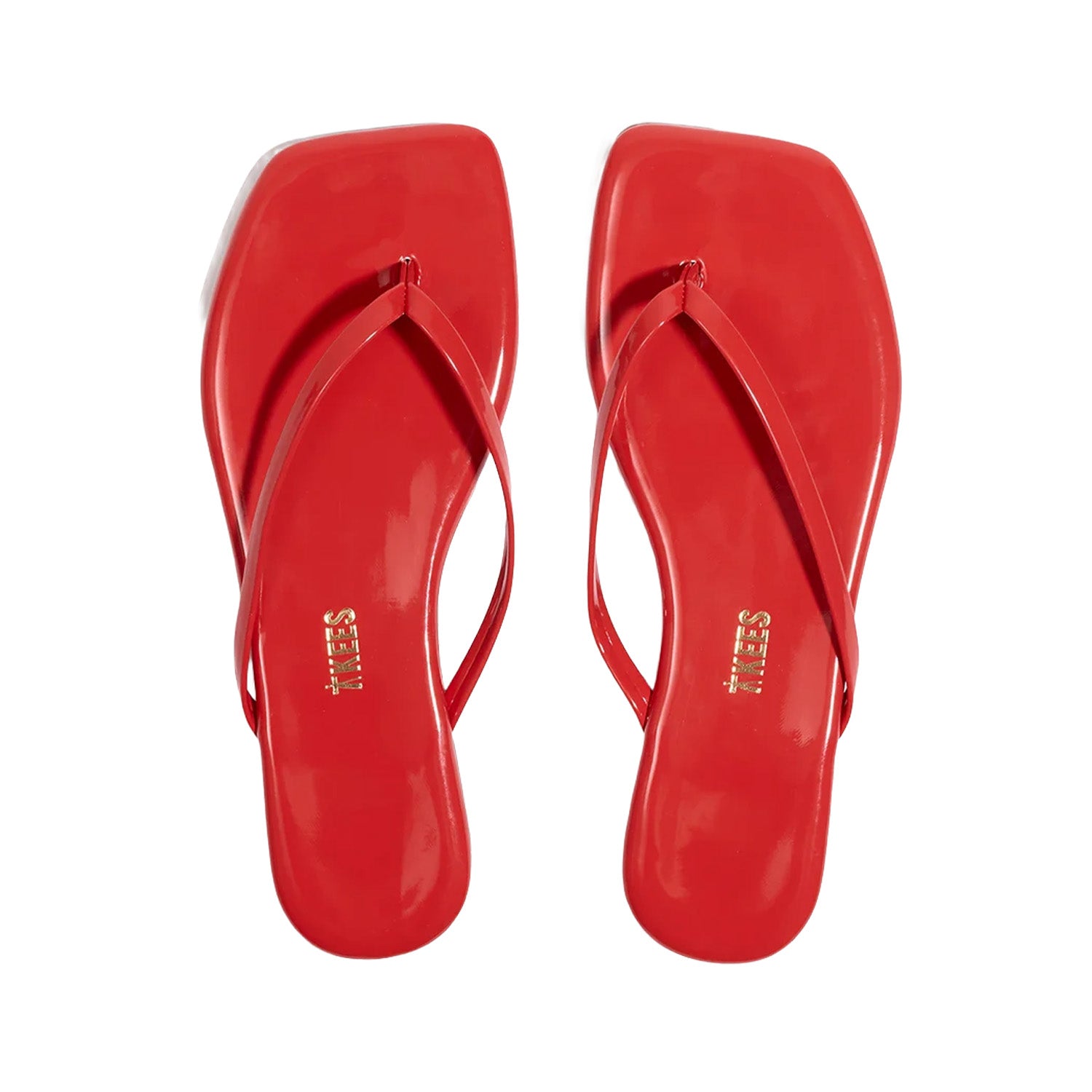 TKEES Women's Square Toe Lily in Red Gloss