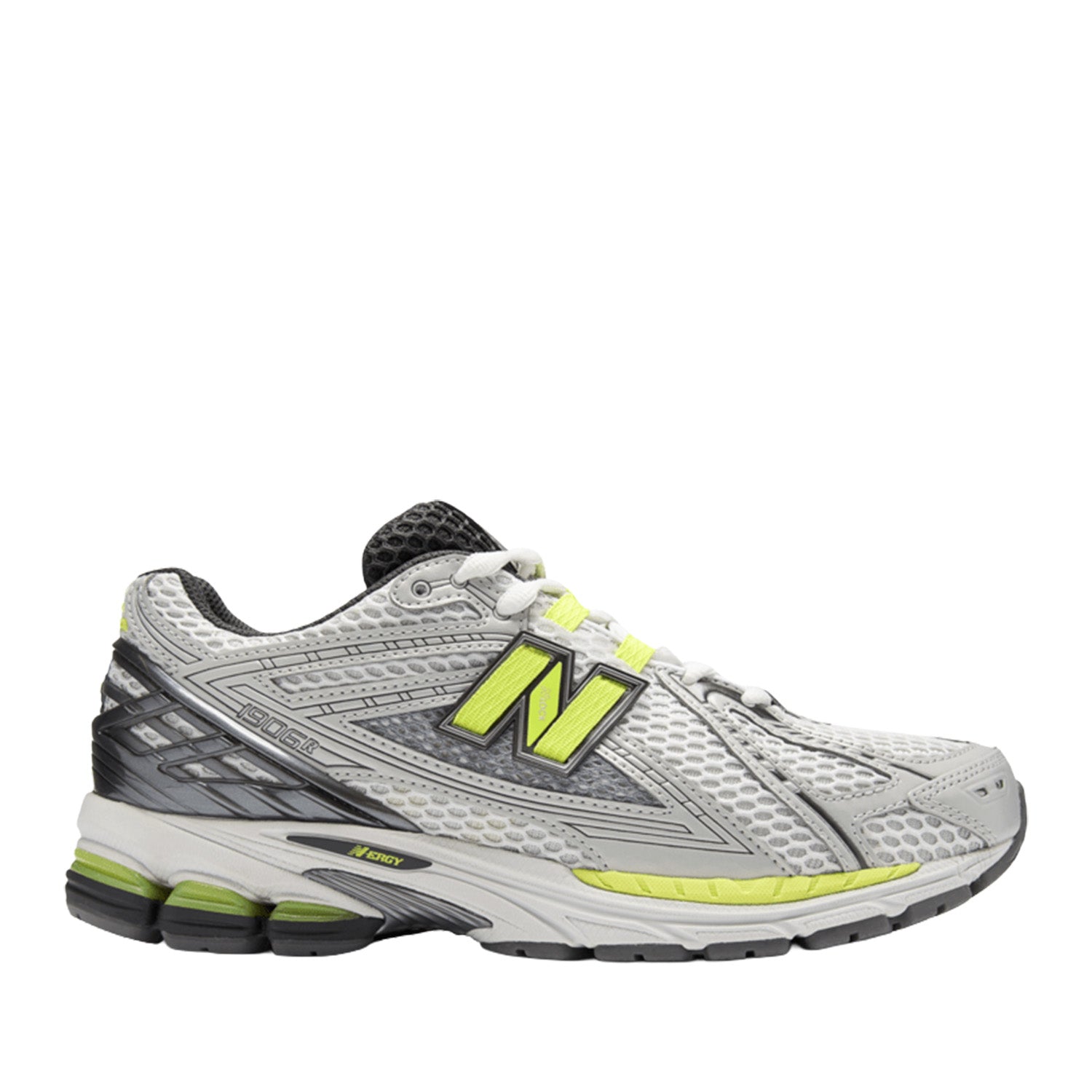 New Balance Unisex 1906R in Light Silver Metallic/Alkaline Green