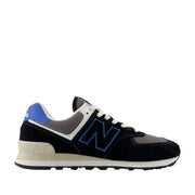 New Balance Unisex 574 in Black with Blue Agate