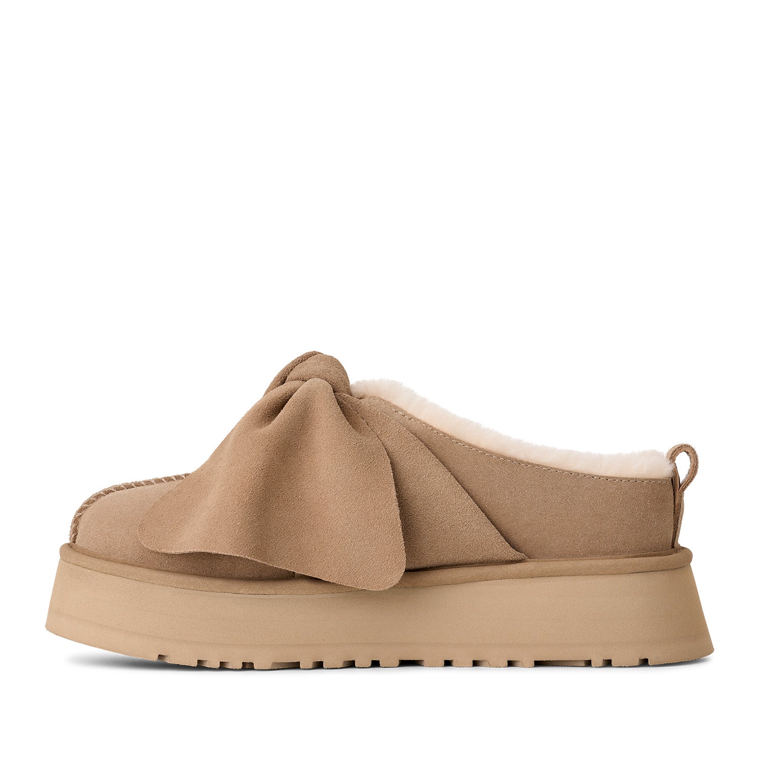 UGG Women's Platform Slip-On Bow in Sand
