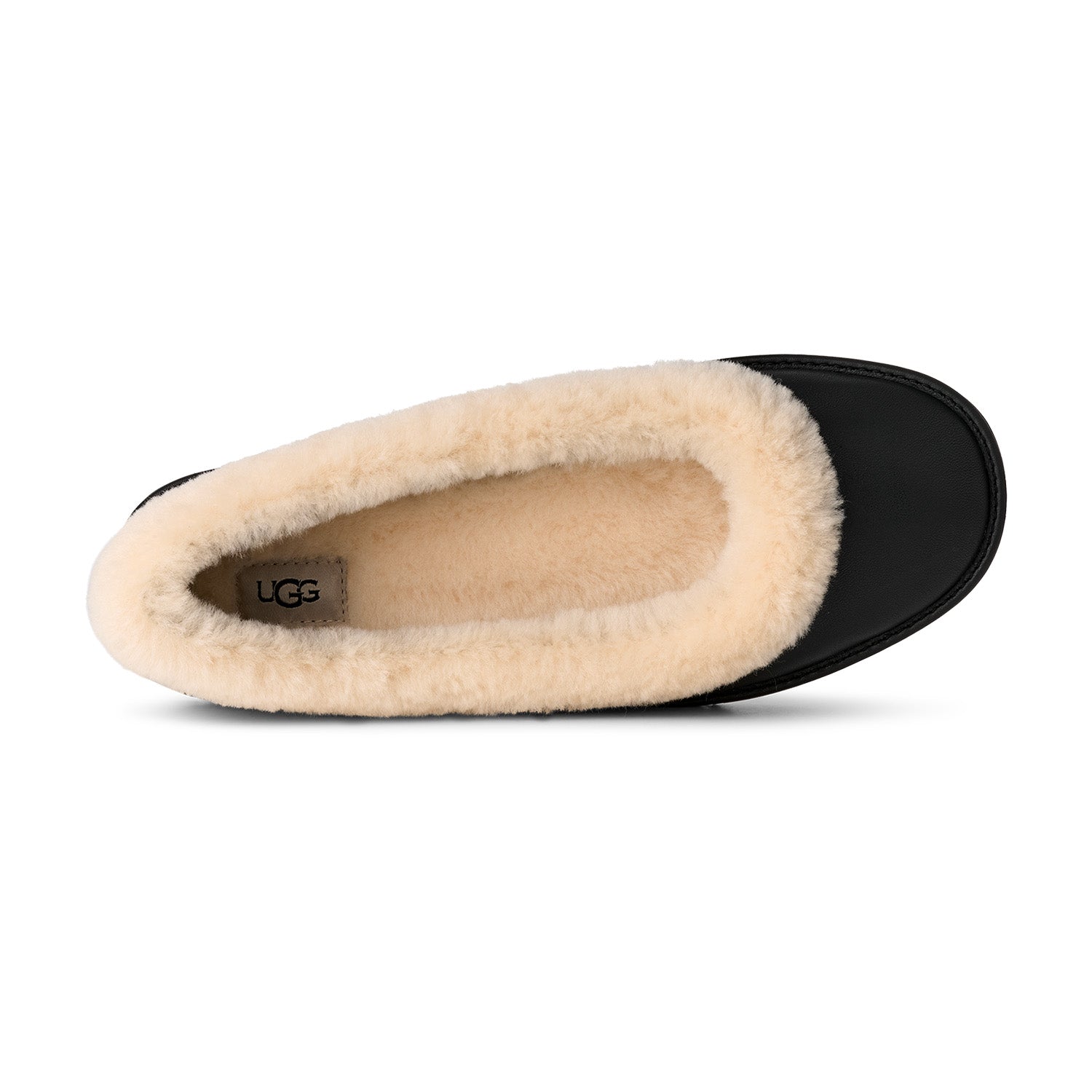UGG Women's Zora Leather Ballet Flat in Black
