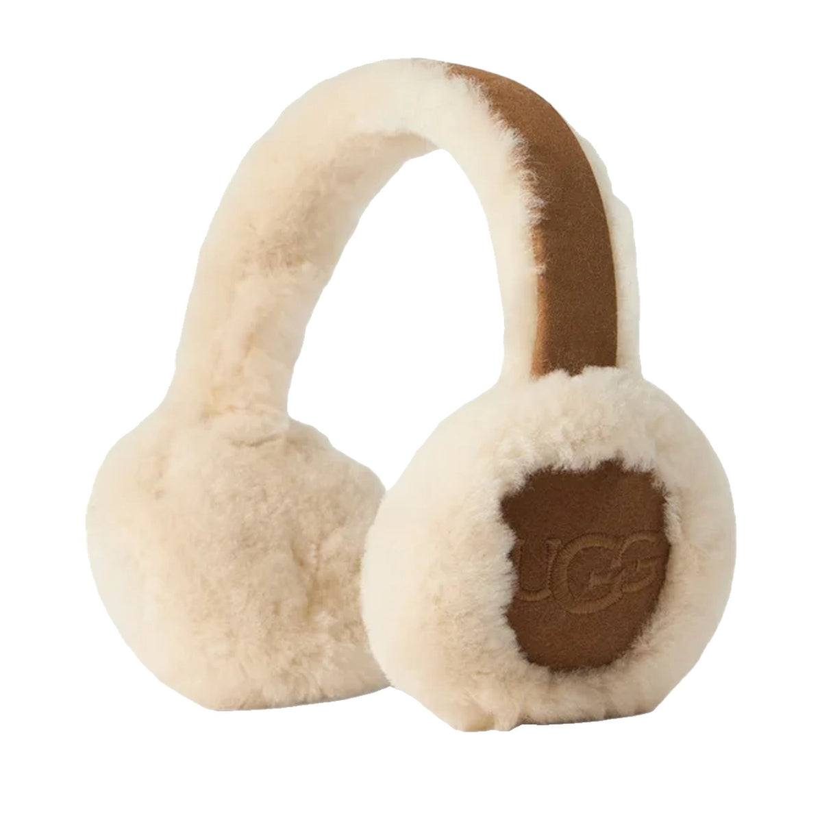 UGG Women's Sheepskin Embroidery Earmuff in Chestnut