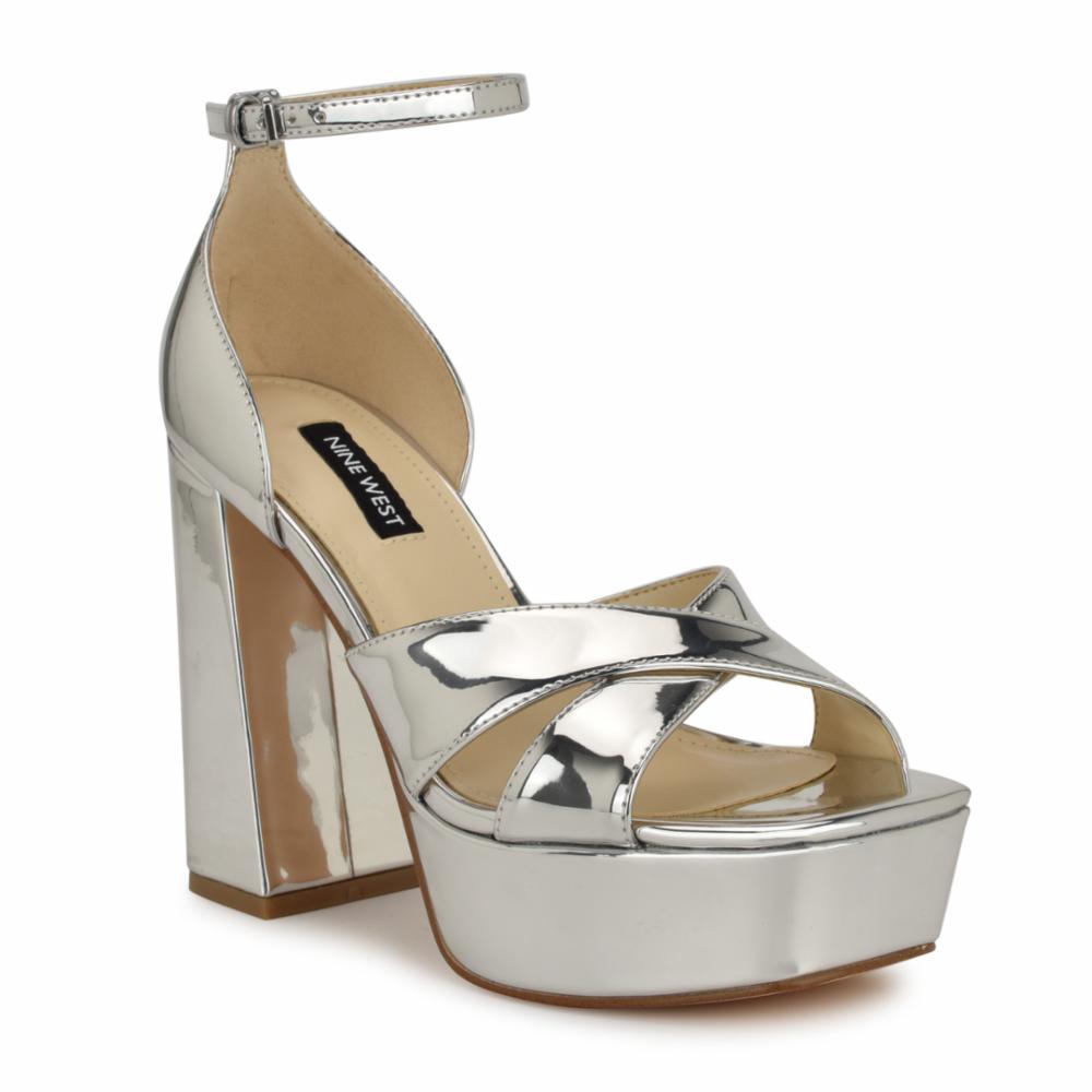Nine West Women's Vicky3 Silver M