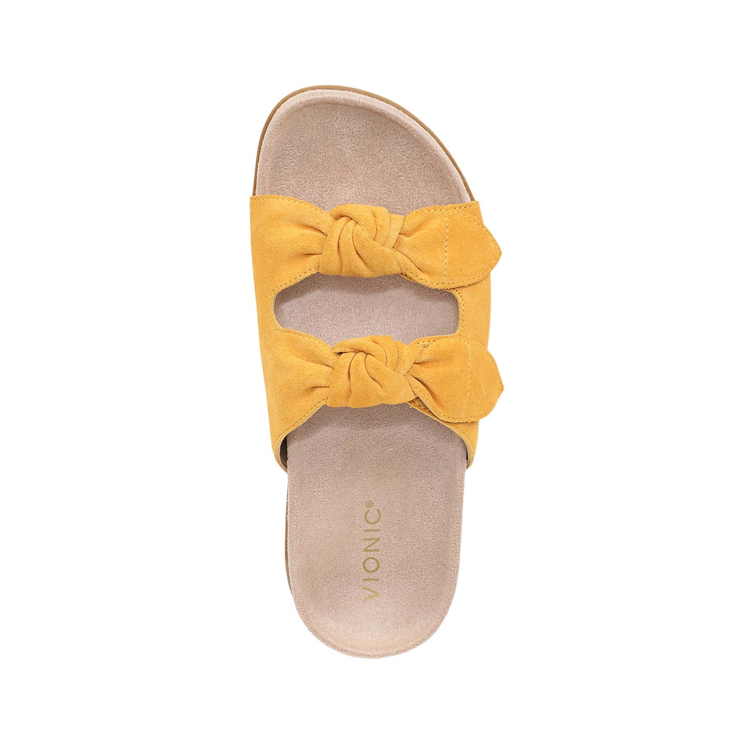 Vionic Women's Elara Slide Sandal in Amber Yellow