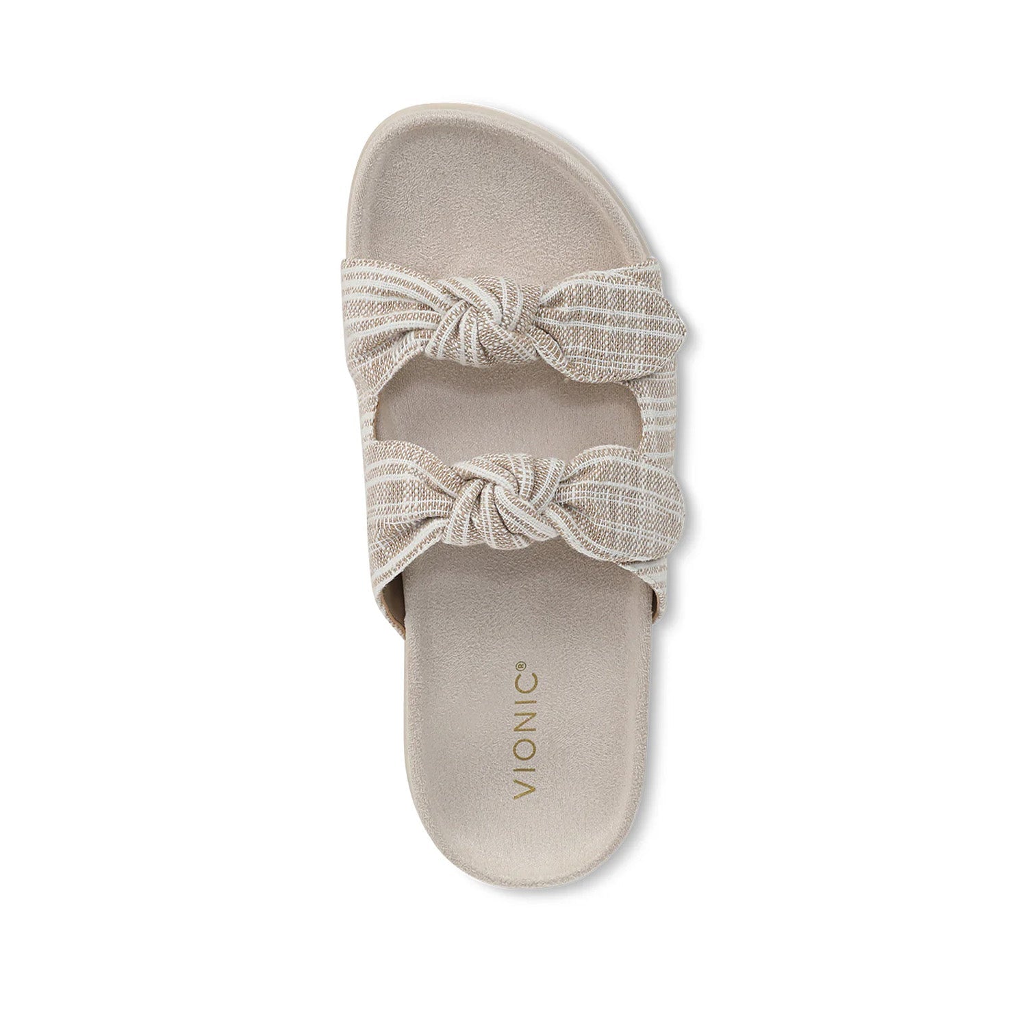 Vionic Women's Elara Slide Sandal in Cream Print
