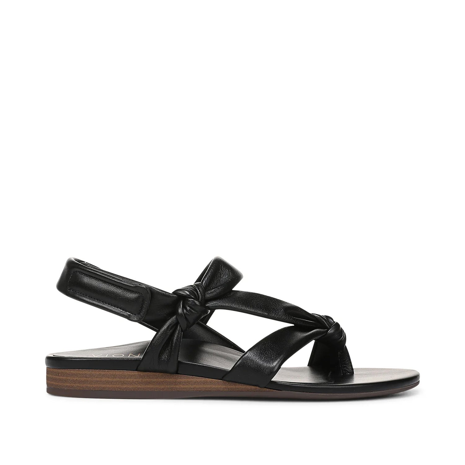 Vionic Women's Geneva Strappy Toe Post Sandal in Black
