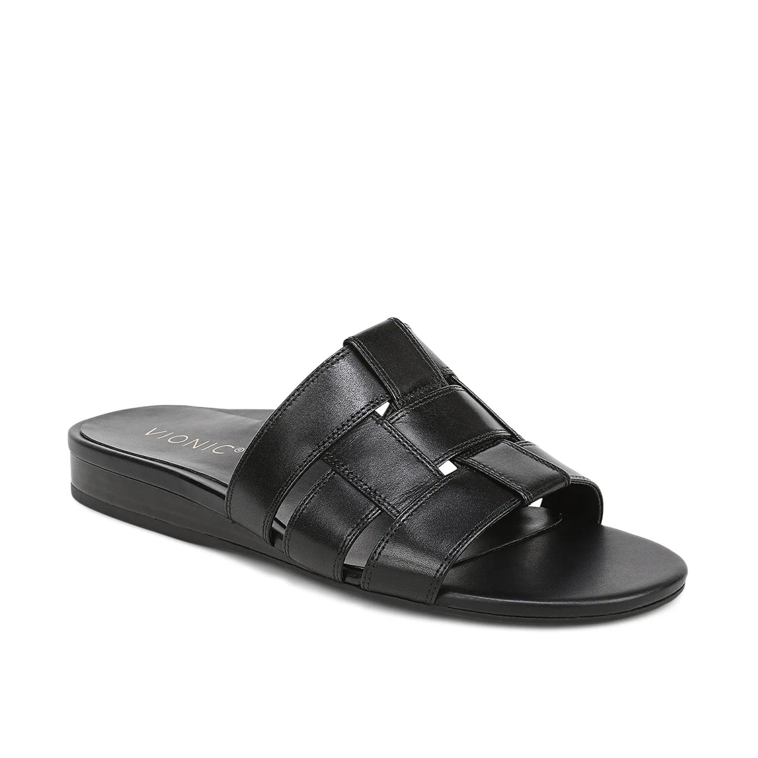 Vionic Women's Glendora Side Sandal in Black
