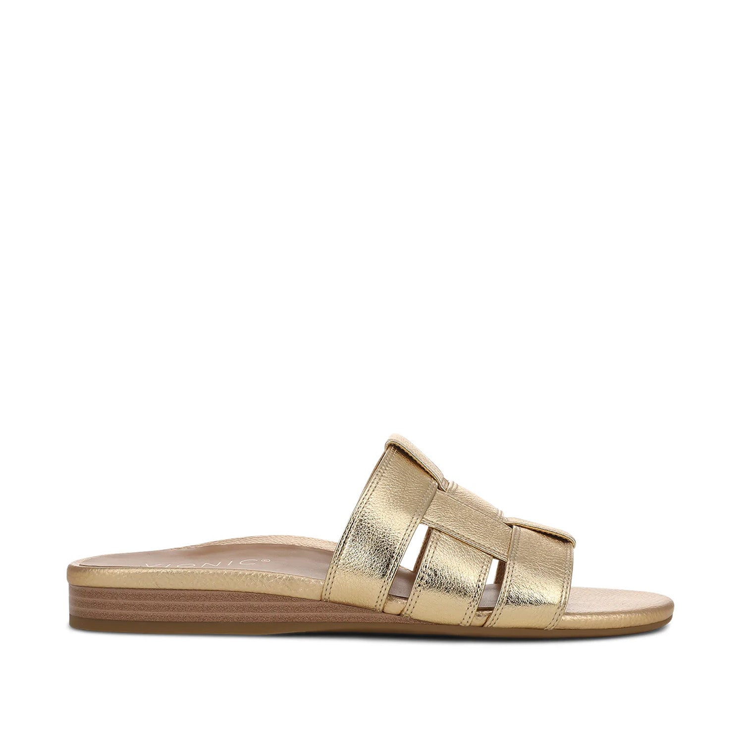 Vionic Women's Glendora Side Sandal in Gold