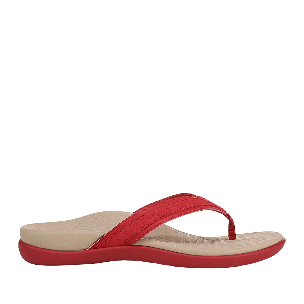 Vionic Women's Tide 2.0 Toe Post Sandal in Varsity Red
