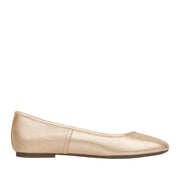 Vionic Women's Orinda Square Toe Ballet Flat in Light Gold