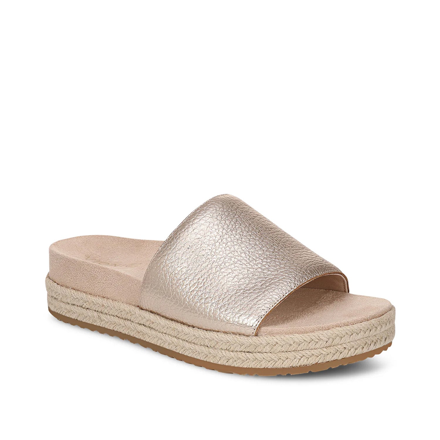 Vionic Women's Yasmina Platform Slide Sandal in Bronze