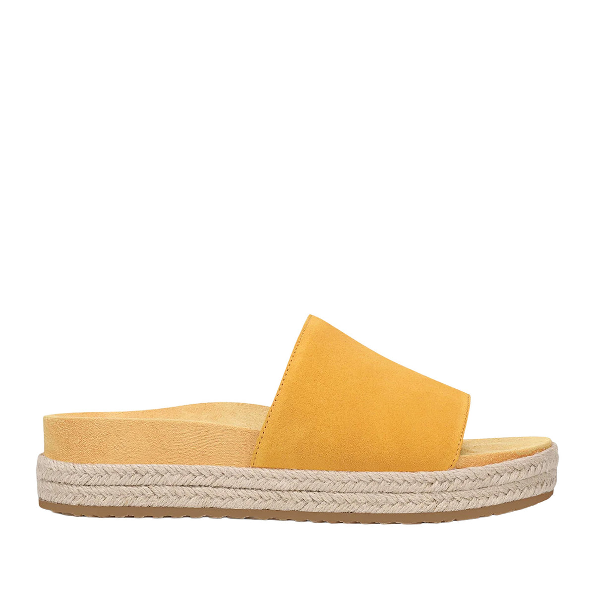 Vionic Women's Yasmina Platform Slide Sandal in Amber Yellow