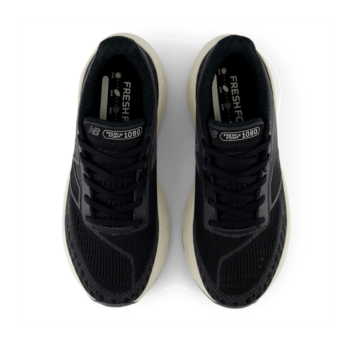 New Balance Women's 1080 in Black with Phantom and Sea Salt