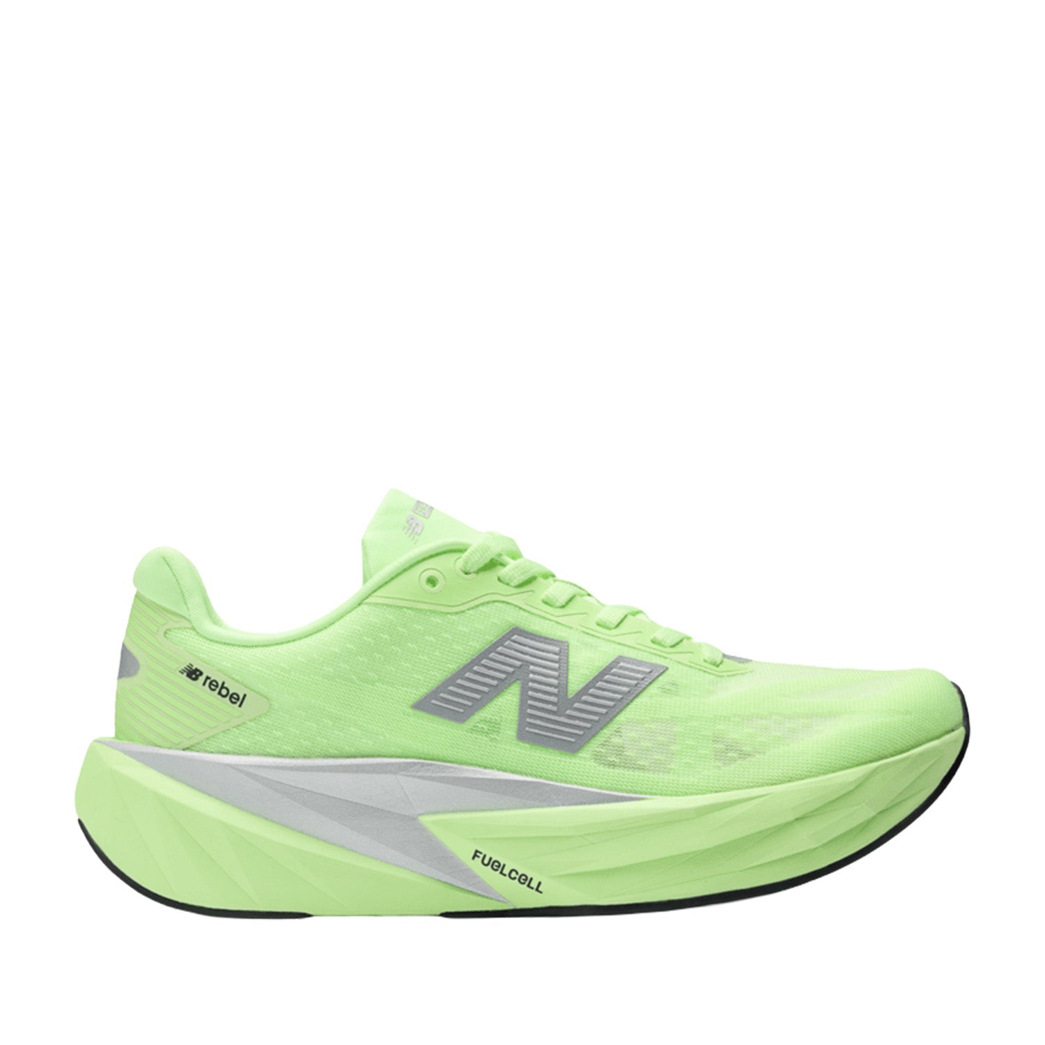 New Balance Women's FuelCell Revel v5 in Lab Green with Silver Metallic and White