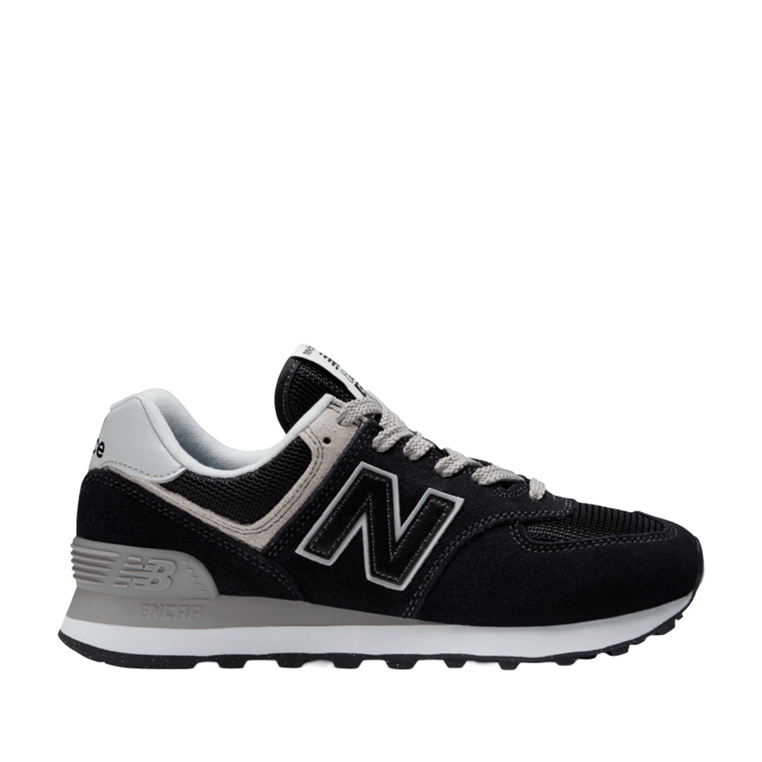 New Balance Women's 574 in Black with NB White