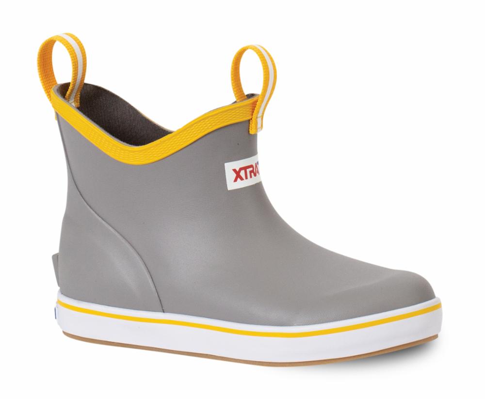 Xtratuf   Kids'  Adb Ankle Deck Boot Grey/Yellow M