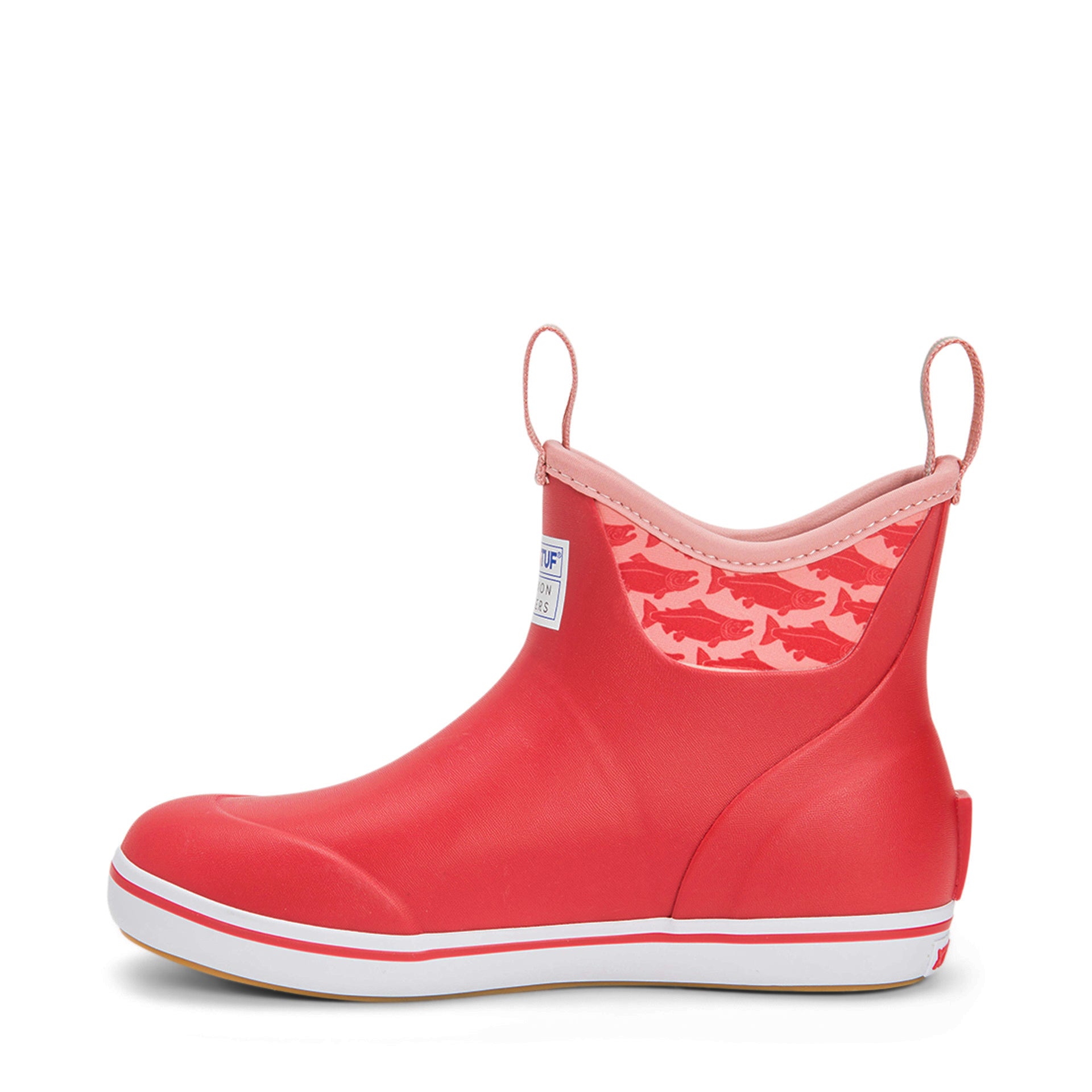 Xtratuf Women's  6" Ankle Deck Boot Ankle Deck Boot Women In Red/Sockeyesalmon M