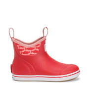 Xtratuf Women's  6" Ankle Deck Boot Ankle Deck Boot Women In Red/Sockeyesalmon M