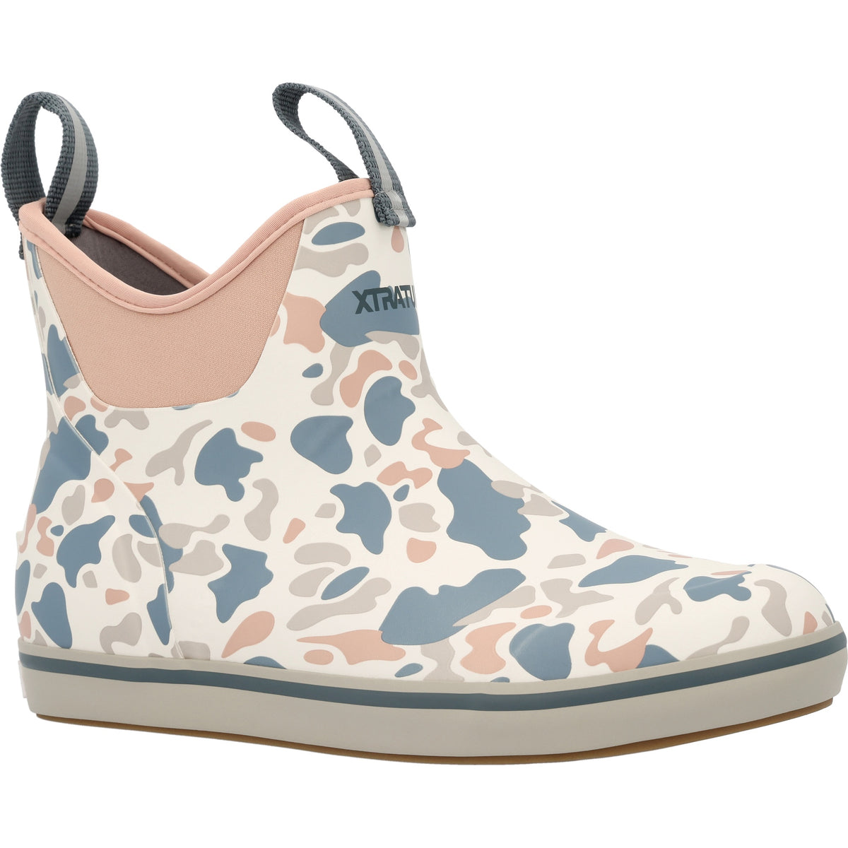 Xtratuf Women's  6" Ankle Deck Boot Ankle Deck Boot Women In Ivory/Duck Camo M
