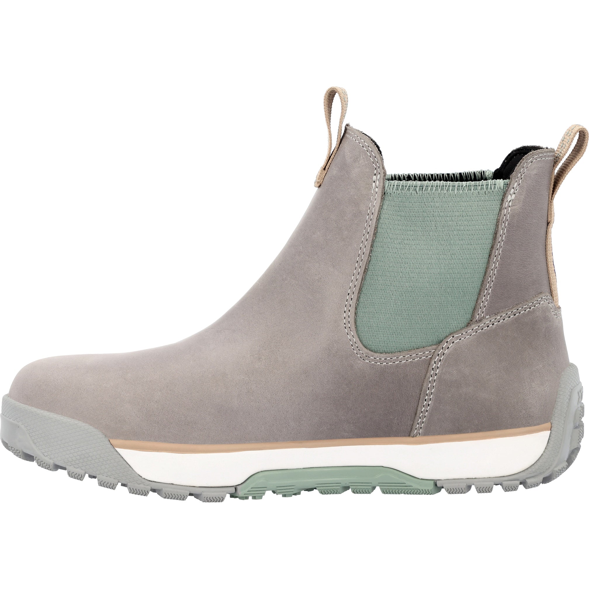 Xtratuf Women's  Adb Leather Ankle Deck Boot Leather Women In Grey/Iceberg M