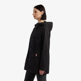 Hunter  Women's Adela Cotton Canvas Rain Jacket Black Reg